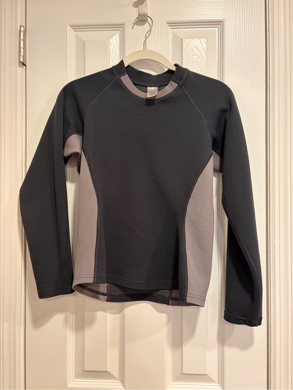 Patagonia Grey Color Block Y2K Thermal Baselayer Women's Small